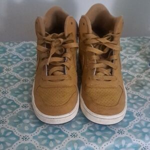 Kids Tan High-Top Sneakers
